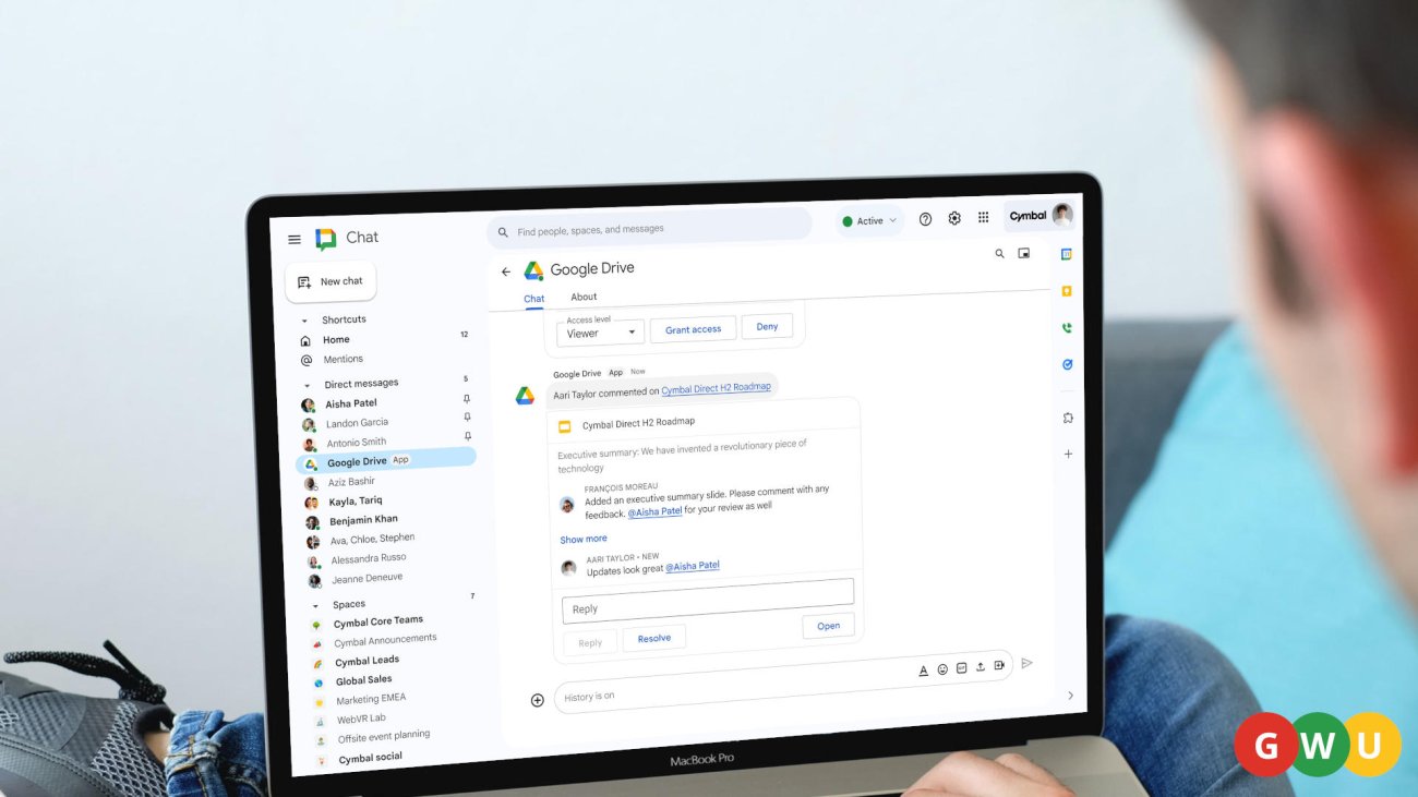 Google Workspace Update: Komentáře k souborům na Google disku přímo v Google chatu